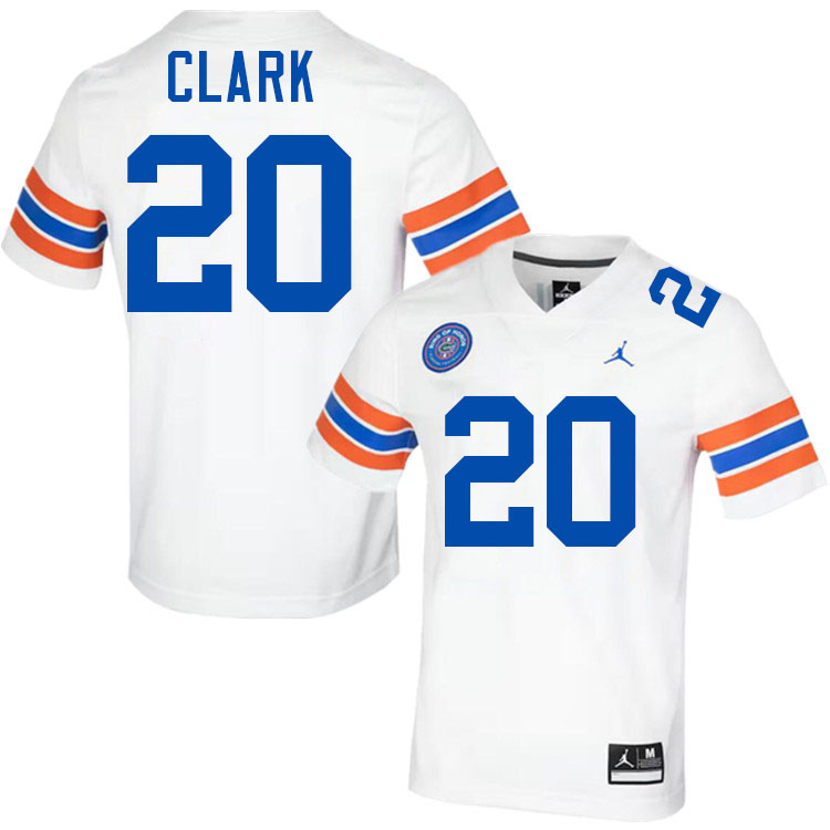 #20 Duke Clark Gators Jersey,Florida Gators College Football Jerseys Stitched-Throwback White